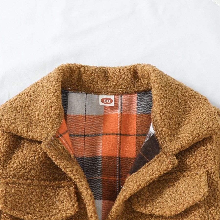 Autumn New Plush Plaid Reversible Coat - Image 7