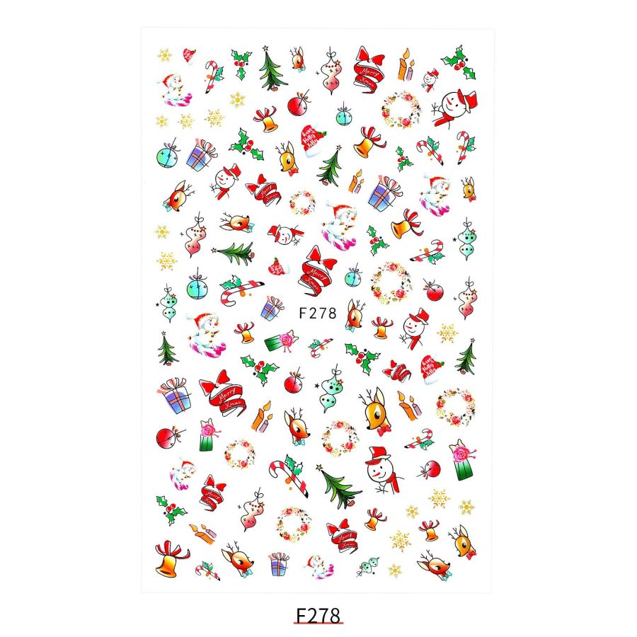New Nail Sticker Santa Claus Decal Strap Adhesive - Image 33