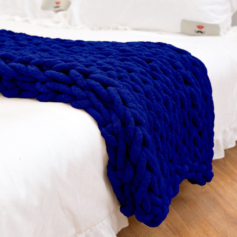 Ins handmade coarse wool woven chenille blanket - Image 11