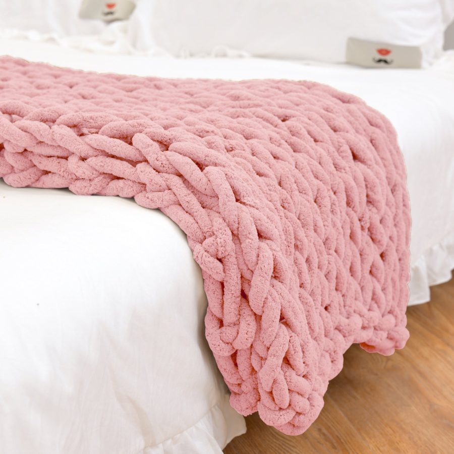 Ins handmade coarse wool woven chenille blanket - Image 8