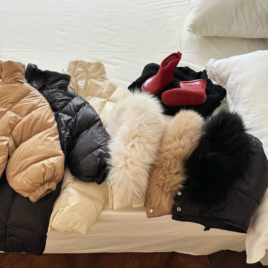 Solid Color Fur Collar Down Jacket Baby Long Section - Image 7