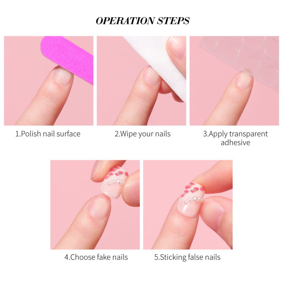 Fake Nail Patches Hand Wearing Art - Image 5