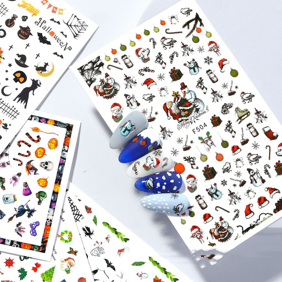 New Nail Sticker Santa Claus Decal Strap Adhesive - Image 3