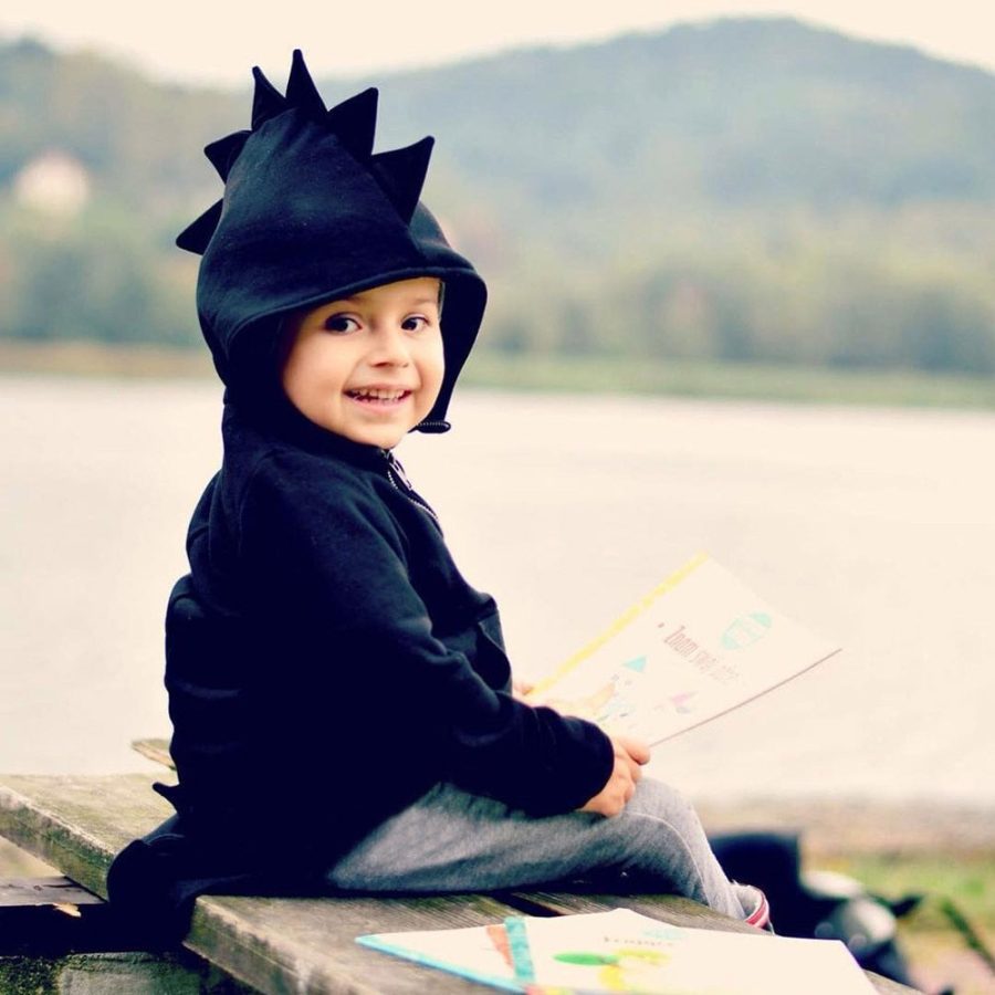 Children kids baby coat jacket dinosaur style hooded - Image 2