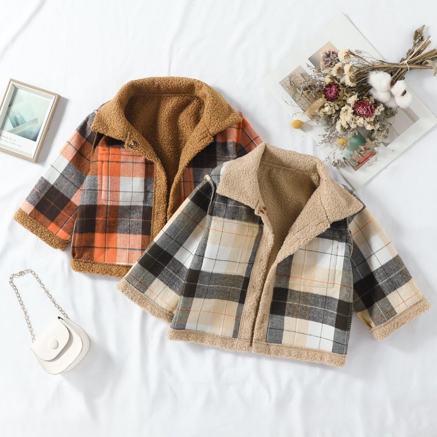 Autumn New Plush Plaid Reversible Coat - Image 5