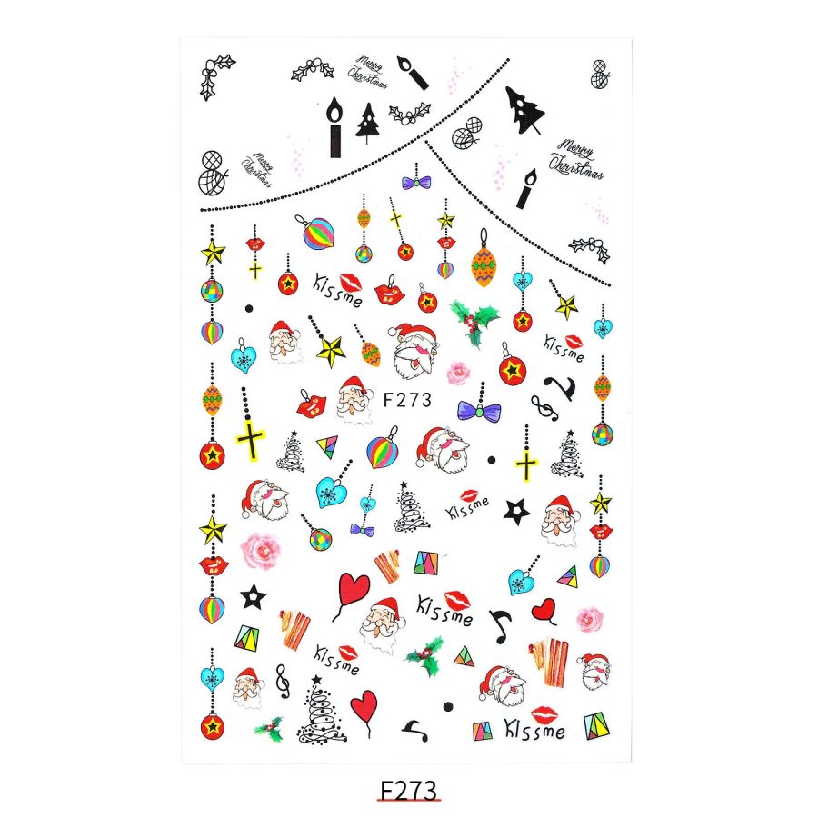 New Nail Sticker Santa Claus Decal Strap Adhesive - Image 24