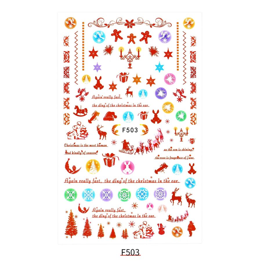 New Nail Sticker Santa Claus Decal Strap Adhesive - Image 31