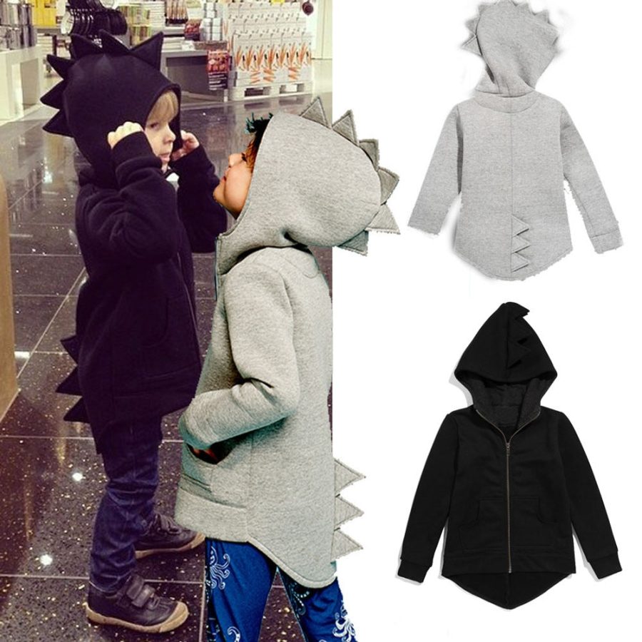Children kids baby coat jacket dinosaur style hooded - Image 3