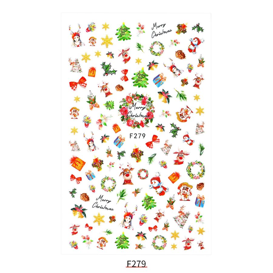 New Nail Sticker Santa Claus Decal Strap Adhesive - Image 26