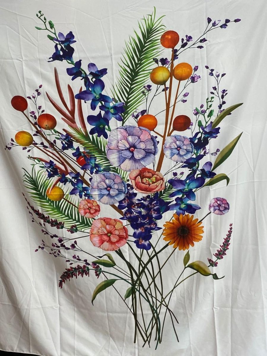 Artistic style embroidery flower tapestry - Image 2
