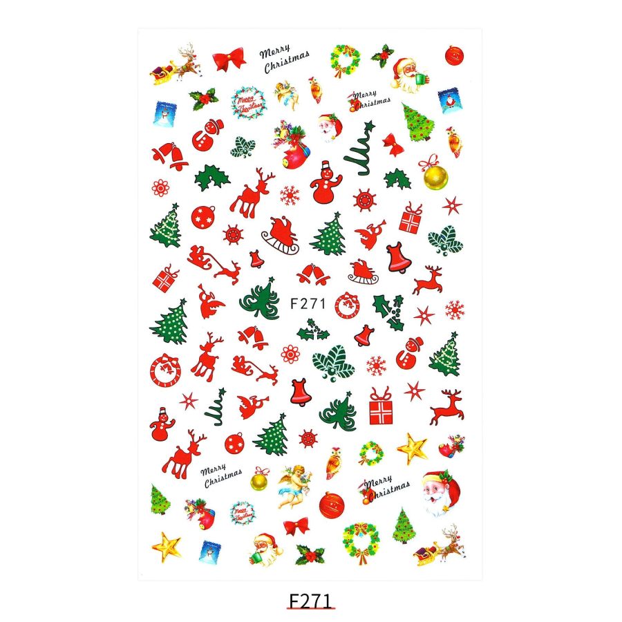 New Nail Sticker Santa Claus Decal Strap Adhesive - Image 13