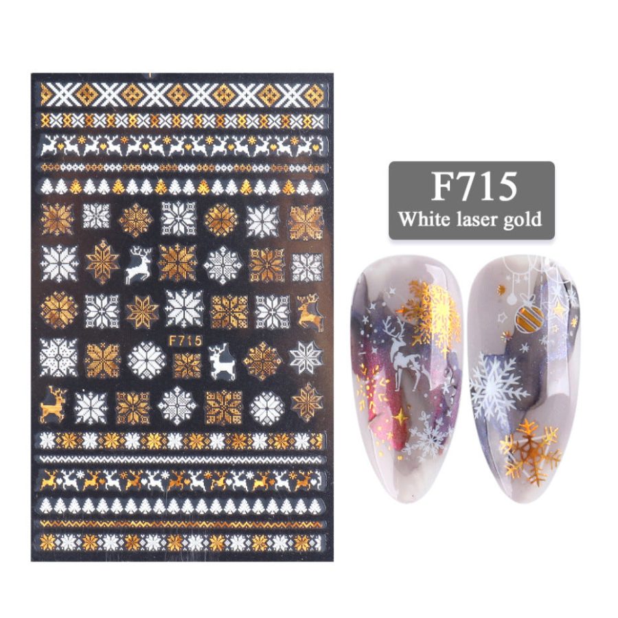 Nail Art Stickers 3d Christmas Series Two-color - Image 5