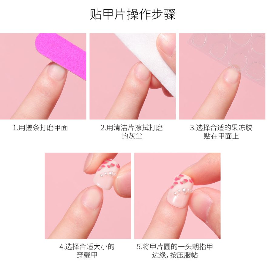 Fake Nail Patches Hand Wearing Art - Image 9