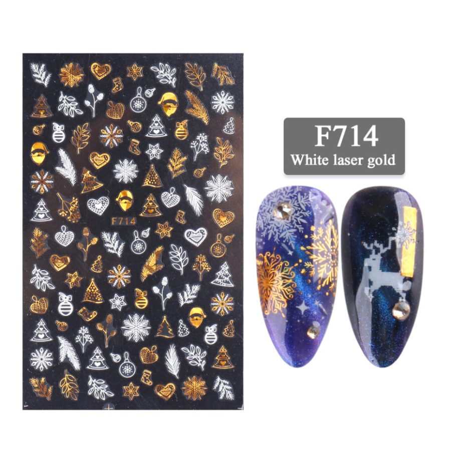 Nail Art Stickers 3d Christmas Series Two-color - Image 4
