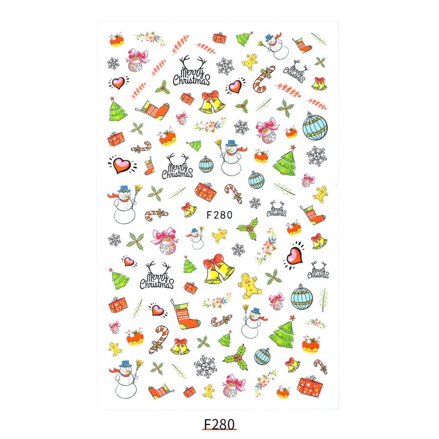 New Nail Sticker Santa Claus Decal Strap Adhesive - Image 23