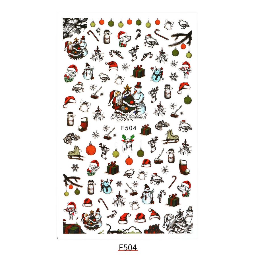 New Nail Sticker Santa Claus Decal Strap Adhesive - Image 34