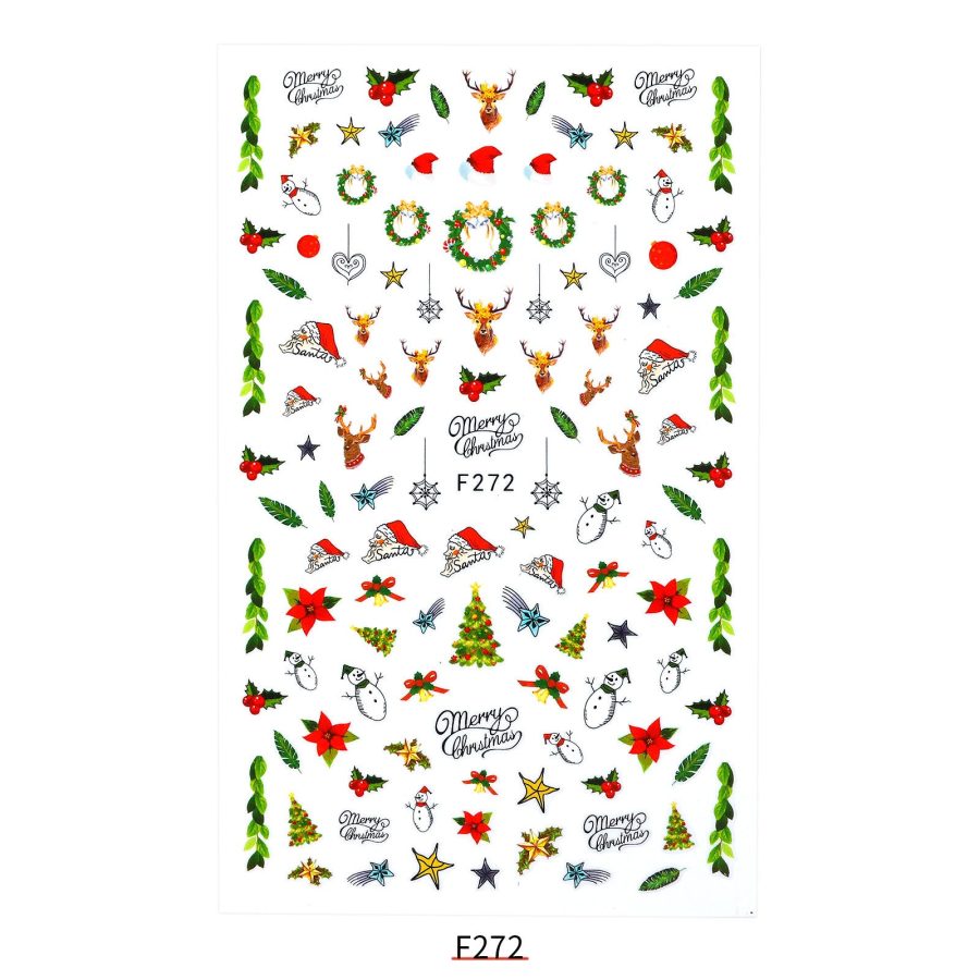 New Nail Sticker Santa Claus Decal Strap Adhesive - Image 19