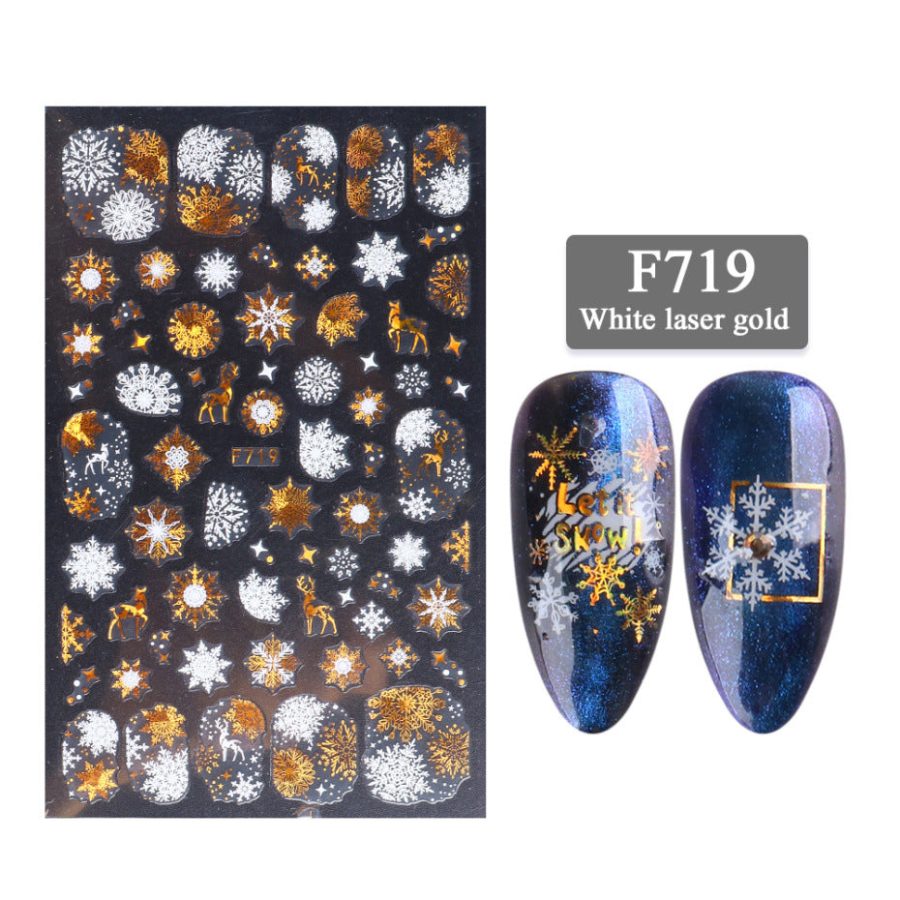 Nail Art Stickers 3d Christmas Series Two-color - Image 9